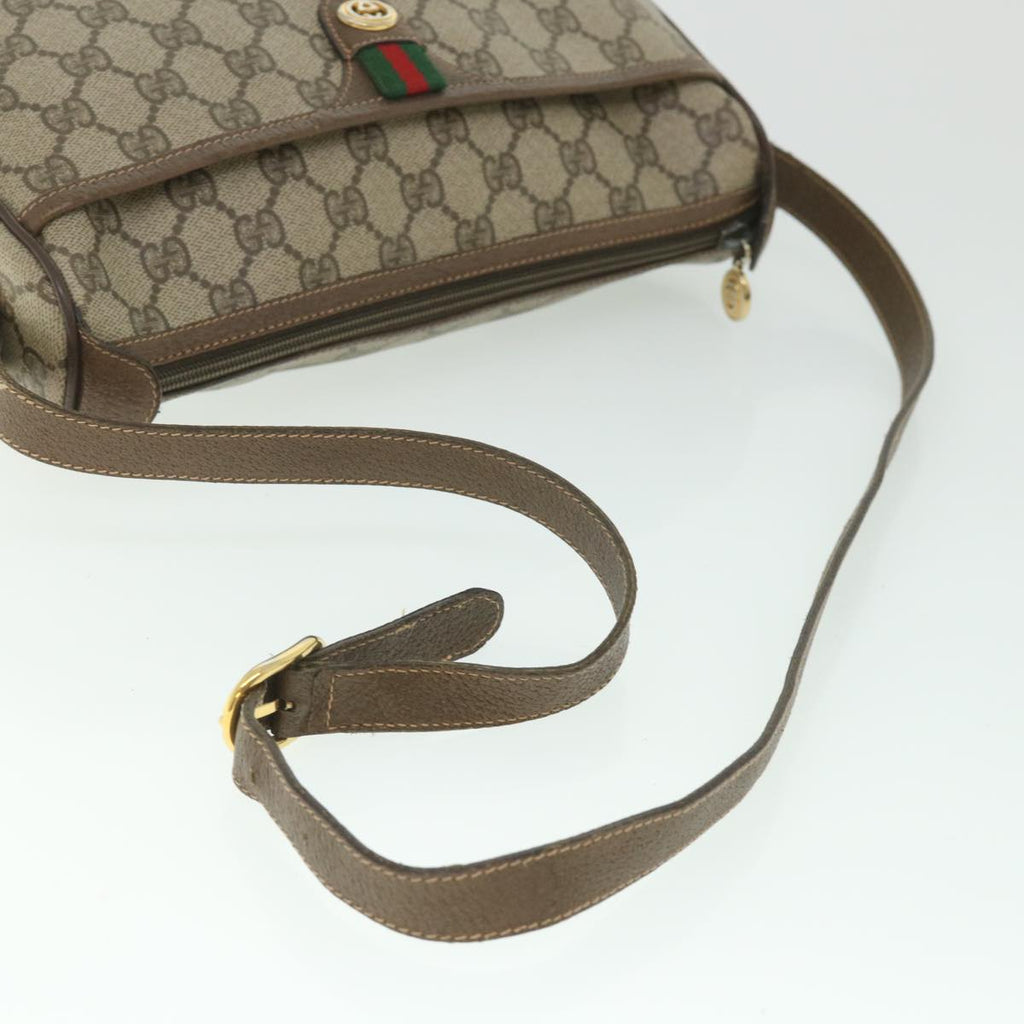 GUCCI GG Supreme Web Sherry Line Shoulder Bag Red Beige 89 02 077 yk8993