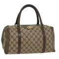 GUCCI GG Supreme Boston Bag PVC Leather Beige yk9009