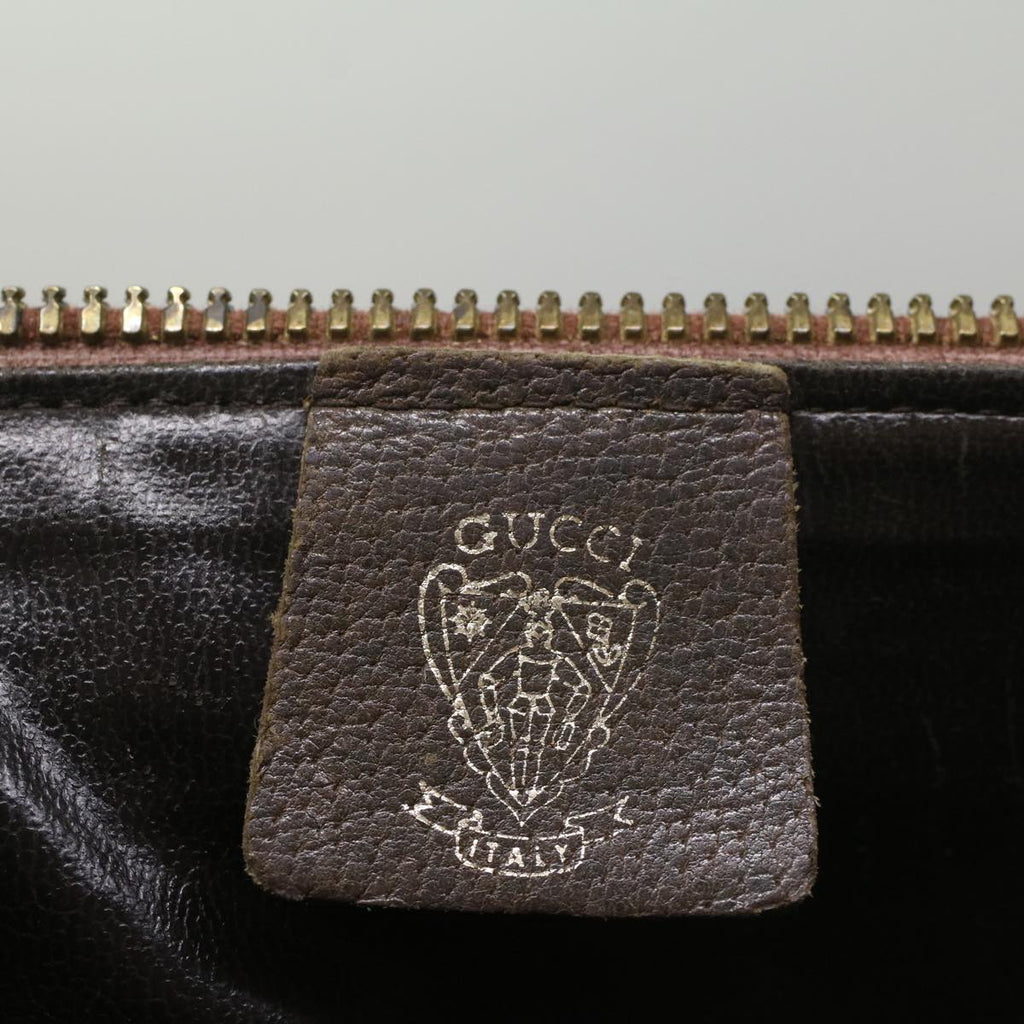 GUCCI GG Supreme Boston Bag PVC Leather Beige yk9009