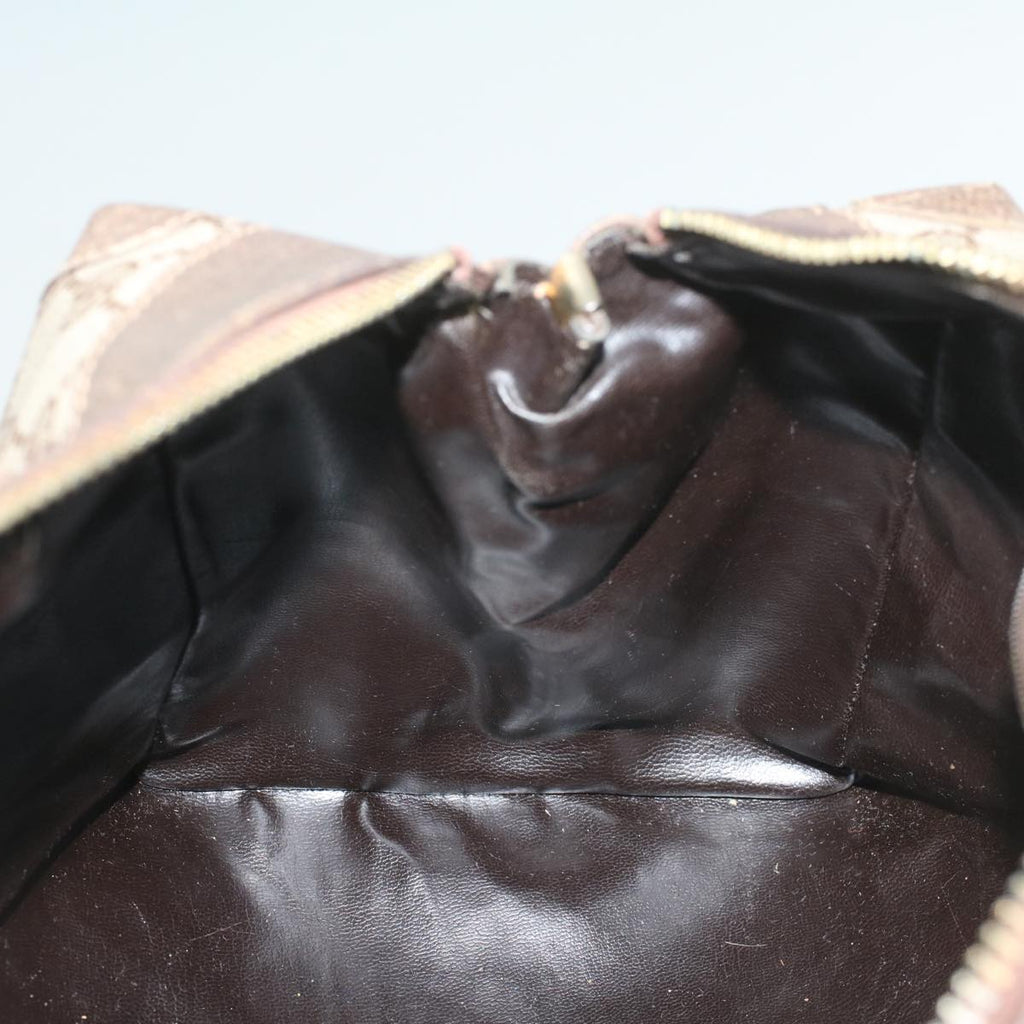 GUCCI GG Supreme Boston Bag PVC Leather Beige yk9009