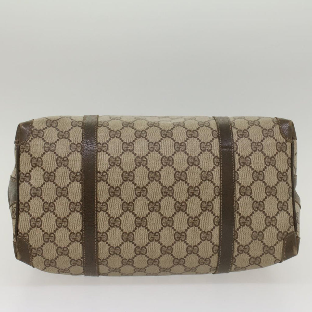 GUCCI GG Supreme Boston Bag PVC Leather Beige yk9009