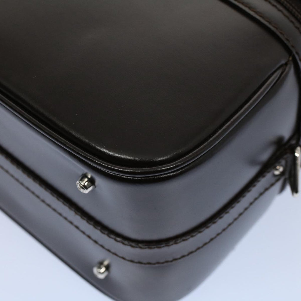 GUCCI Vanity Bamboo Cosmetic Pouch Leather Black 013 2122 2490 yk9046