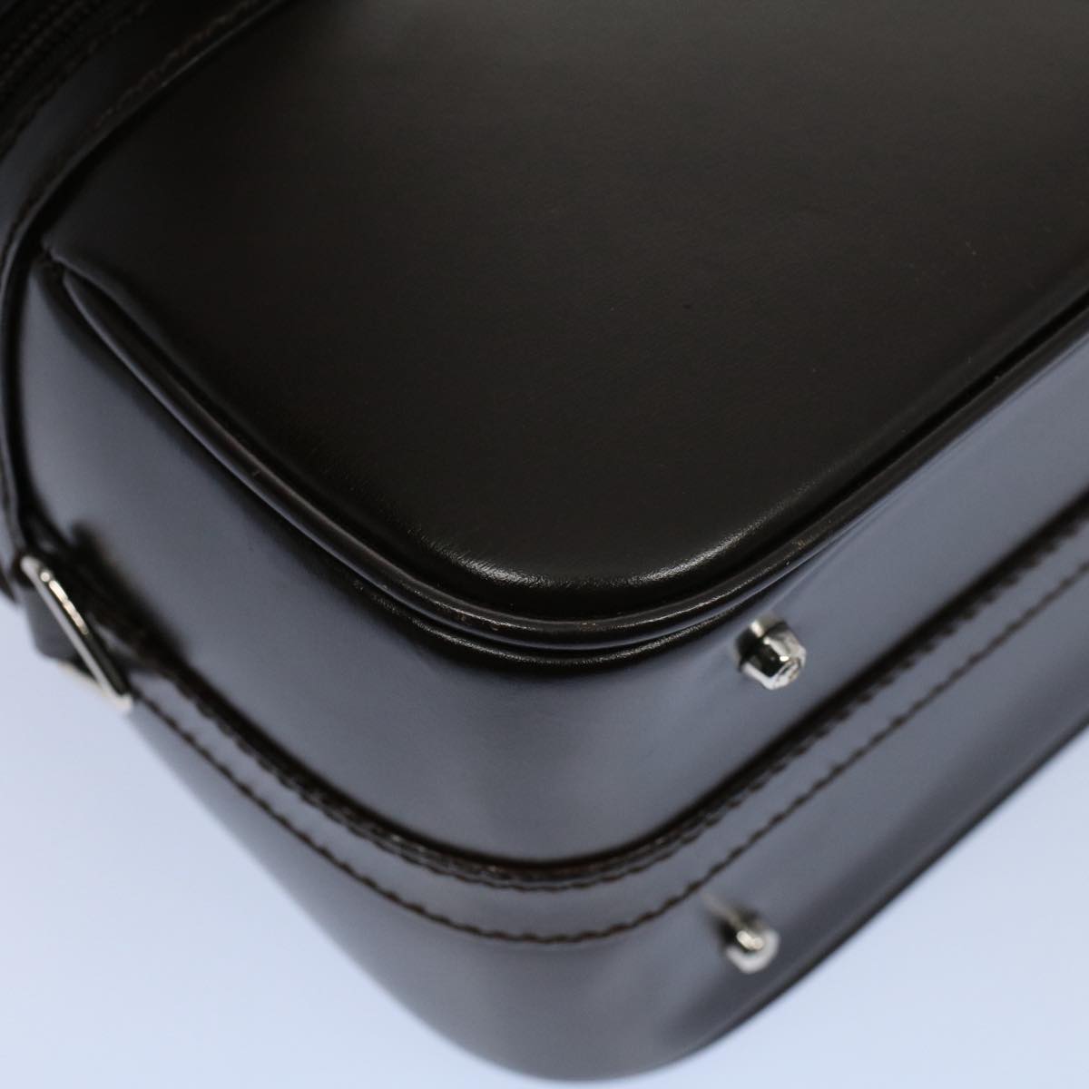 GUCCI Vanity Bamboo Cosmetic Pouch Leather Black 013 2122 2490 yk9046