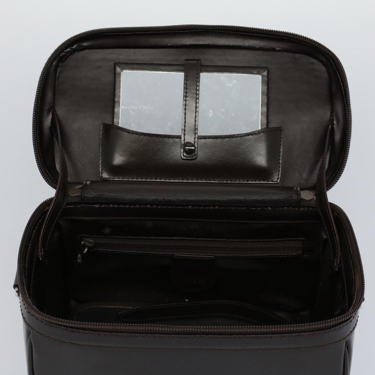 GUCCI Vanity Bamboo Cosmetic Pouch Leather Black 013 2122 2490 yk9046