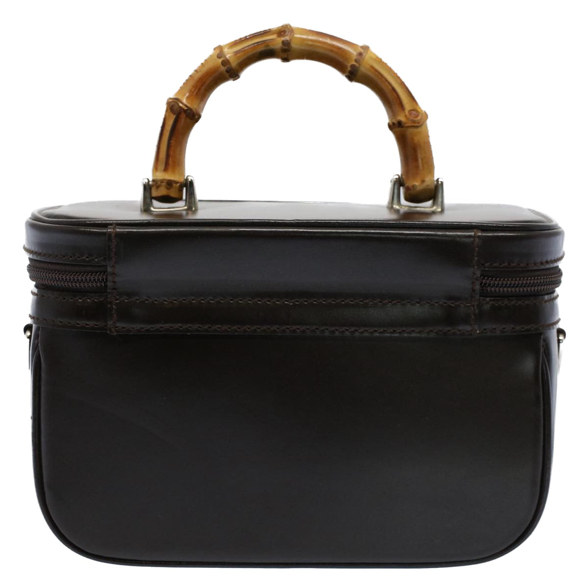 GUCCI Vanity Bamboo Cosmetic Pouch Leather Black 013 2122 2490 yk9046