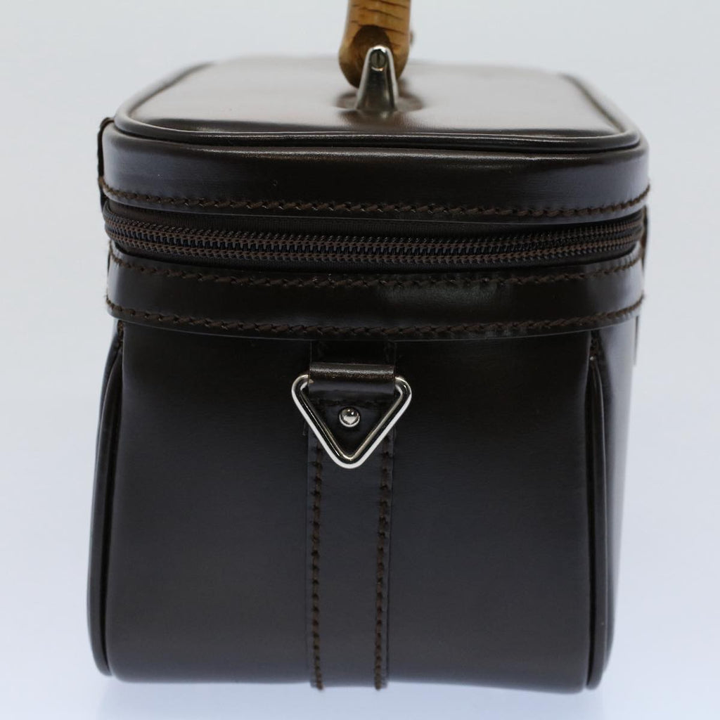 GUCCI Vanity Bamboo Cosmetic Pouch Leather Black 013 2122 2490 yk9046
