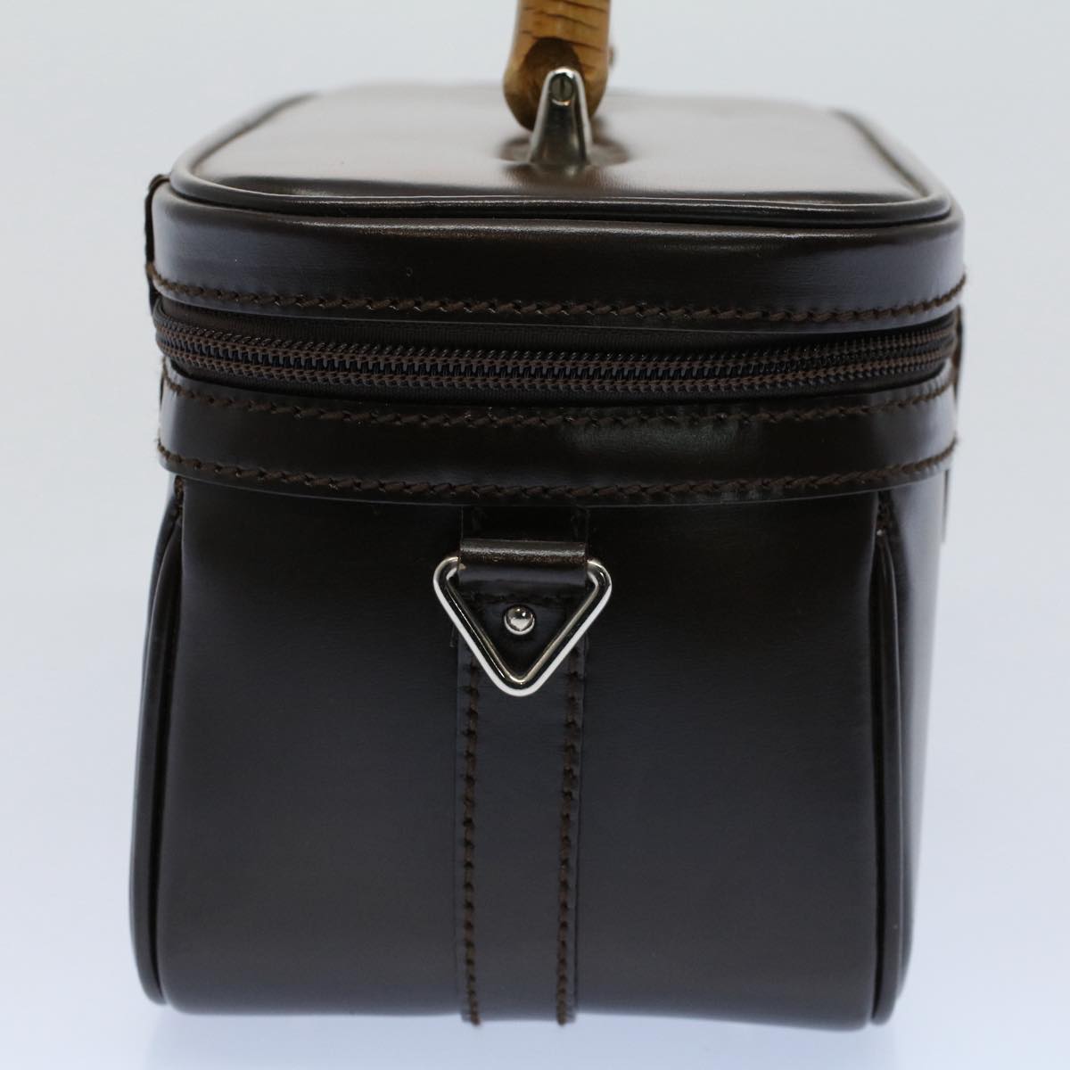 GUCCI Vanity Bamboo Cosmetic Pouch Leather Black 013 2122 2490 yk9046