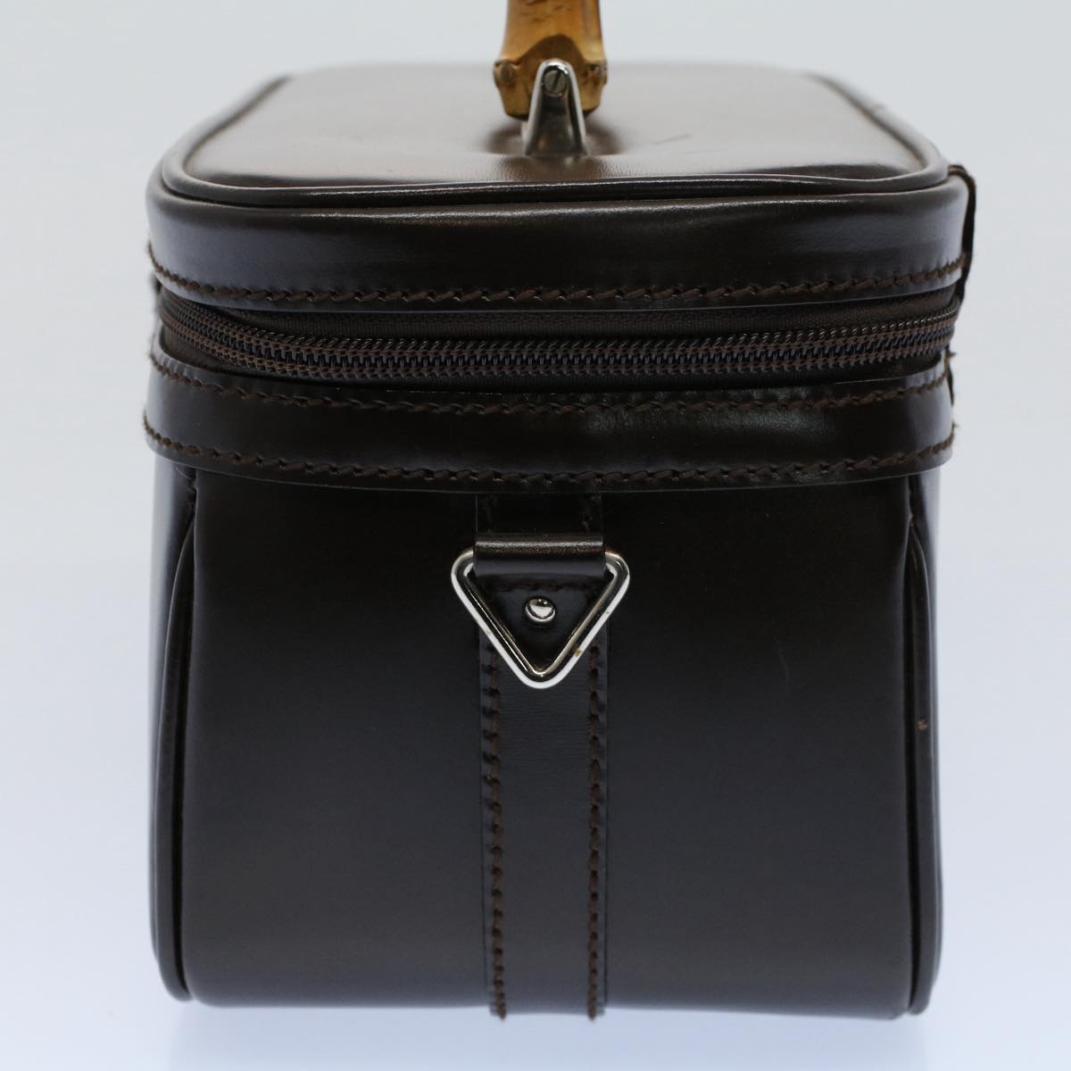 GUCCI Vanity Bamboo Cosmetic Pouch Leather Black 013 2122 2490 yk9046
