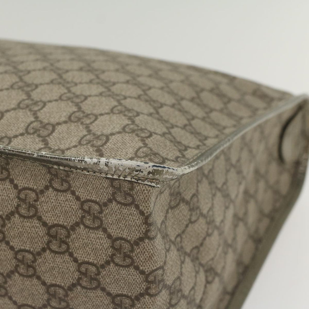 GUCCI GG Supreme Hand Bag PVC Leather Beige 189899 yk9051