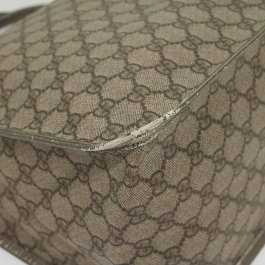 GUCCI GG Supreme Hand Bag PVC Leather Beige 189899 yk9051