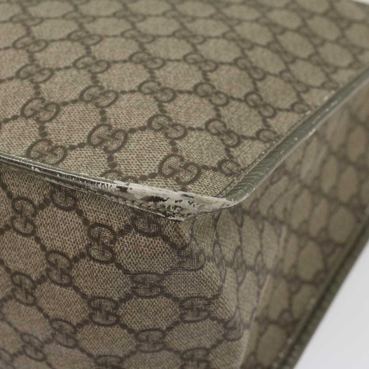 GUCCI GG Supreme Hand Bag PVC Leather Beige 189899 yk9051