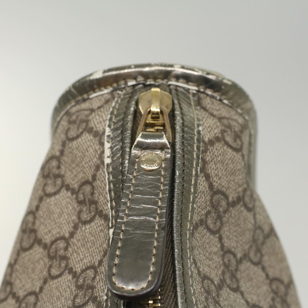GUCCI GG Supreme Hand Bag PVC Leather Beige 189899 yk9051