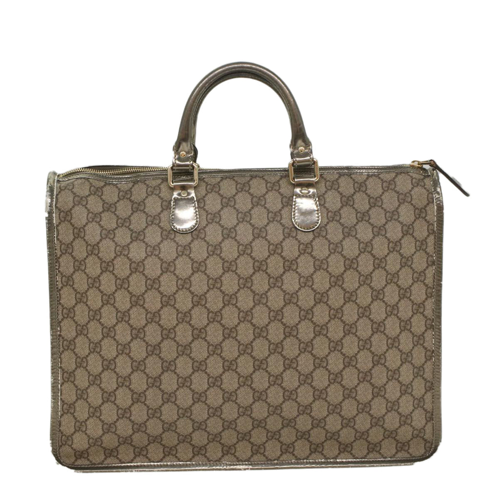 GUCCI GG Supreme Hand Bag PVC Leather Beige 189899 yk9051