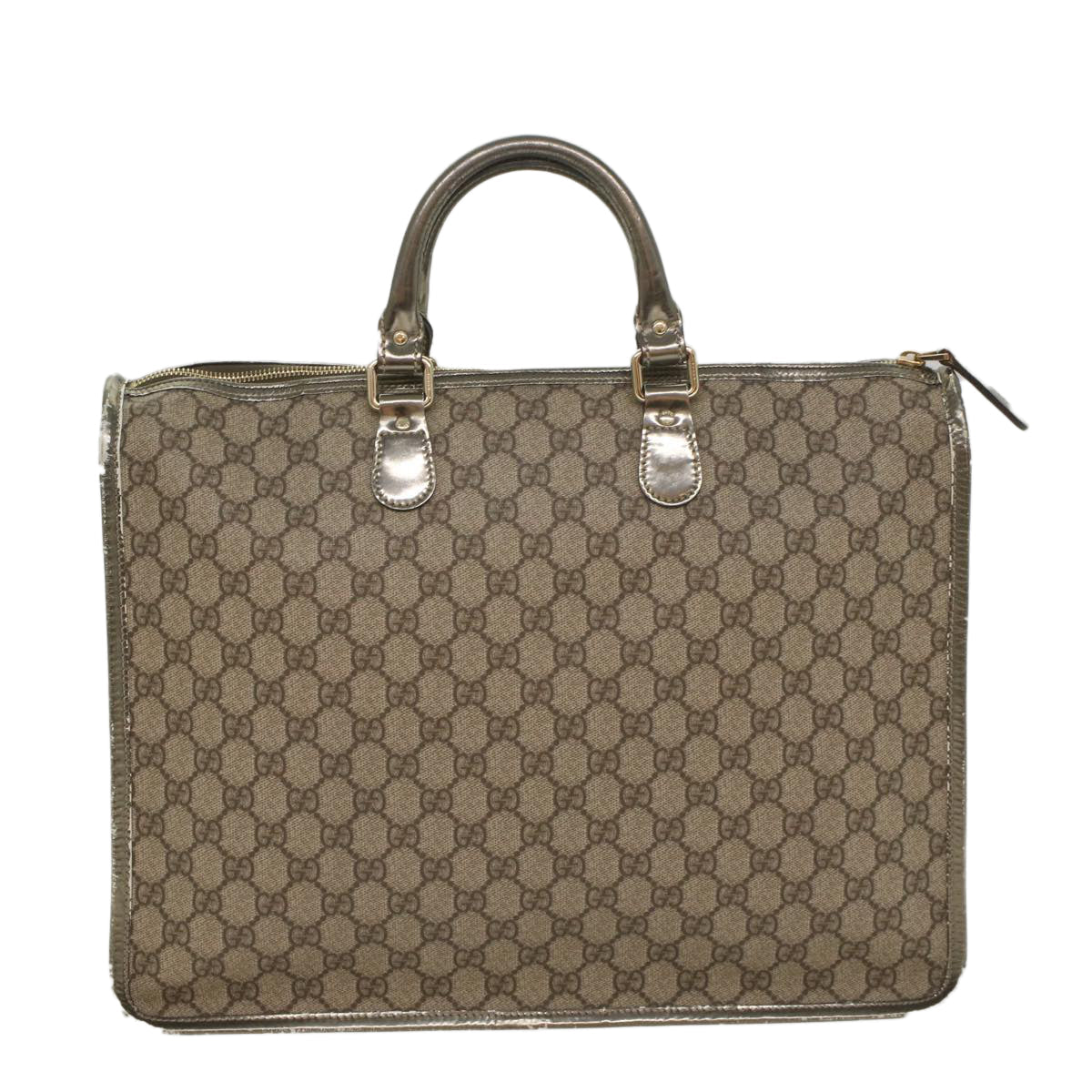 GUCCI GG Supreme Hand Bag PVC Leather Beige 189899 yk9051