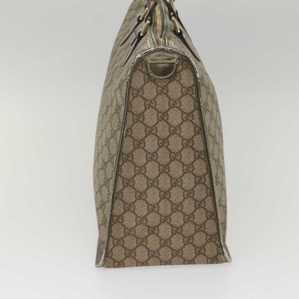 GUCCI GG Supreme Hand Bag PVC Leather Beige 189899 yk9051