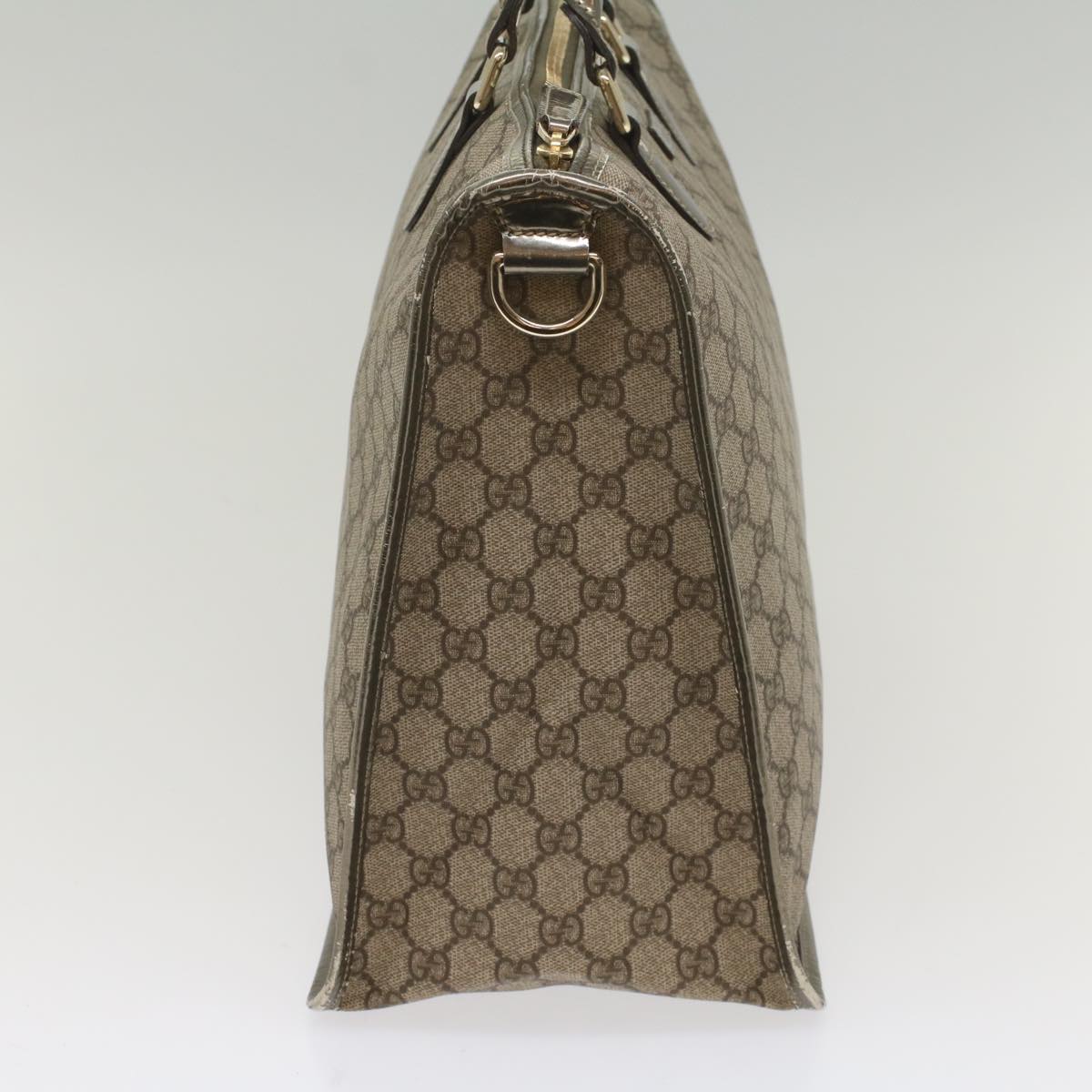GUCCI GG Supreme Hand Bag PVC Leather Beige 189899 yk9051