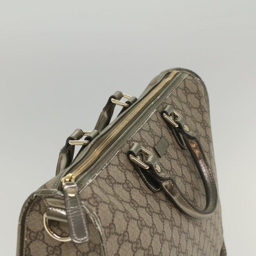 GUCCI GG Supreme Hand Bag PVC Leather Beige 189899 yk9051