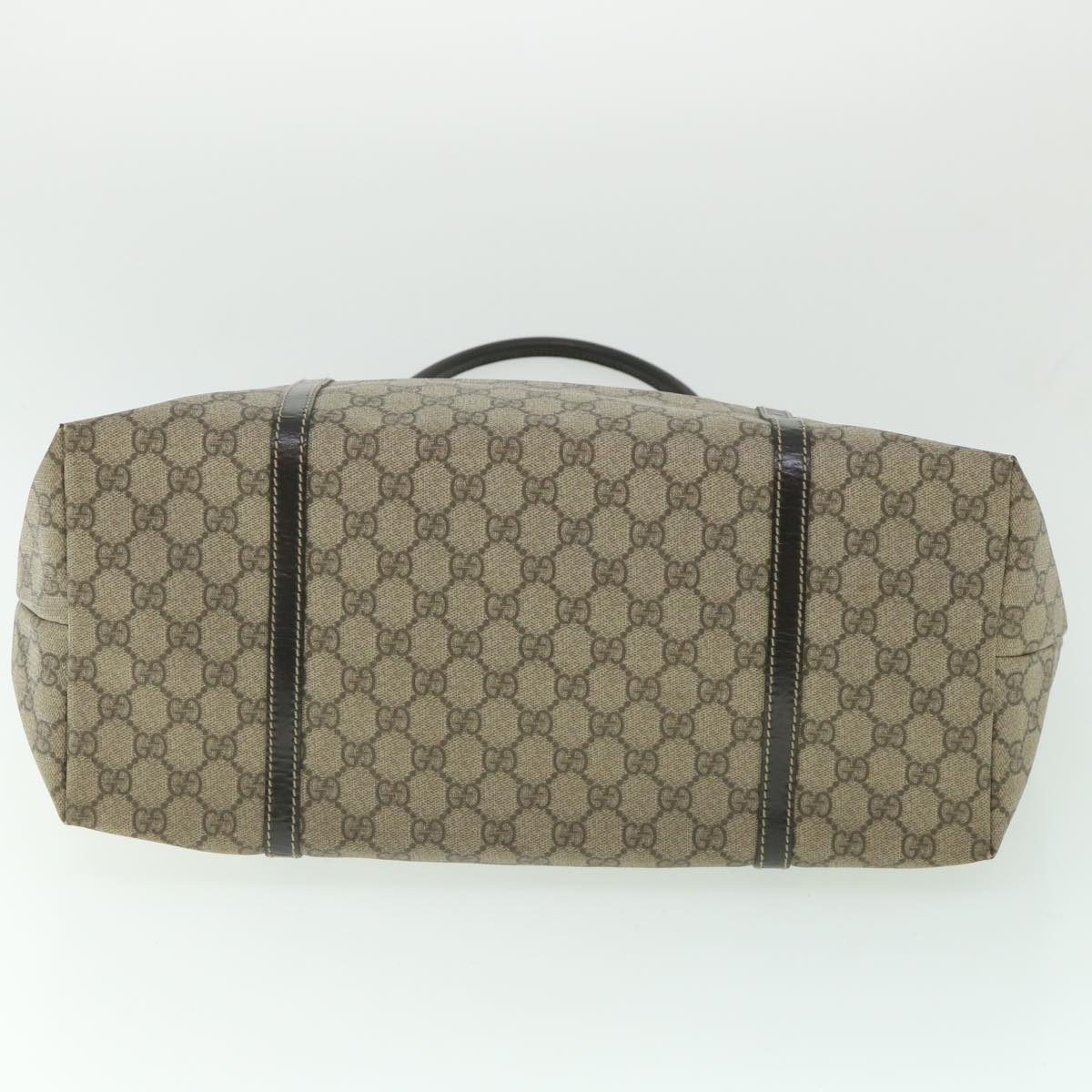 GUCCI GG Supreme Tote Bag PVC Leather Beige 197954 yk9076