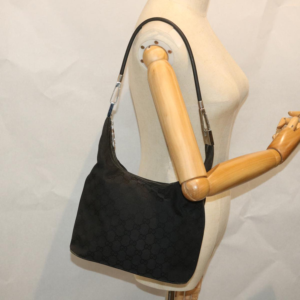 GUCCI GG Canvas Shoulder Bag Black 001 3814 yk9078