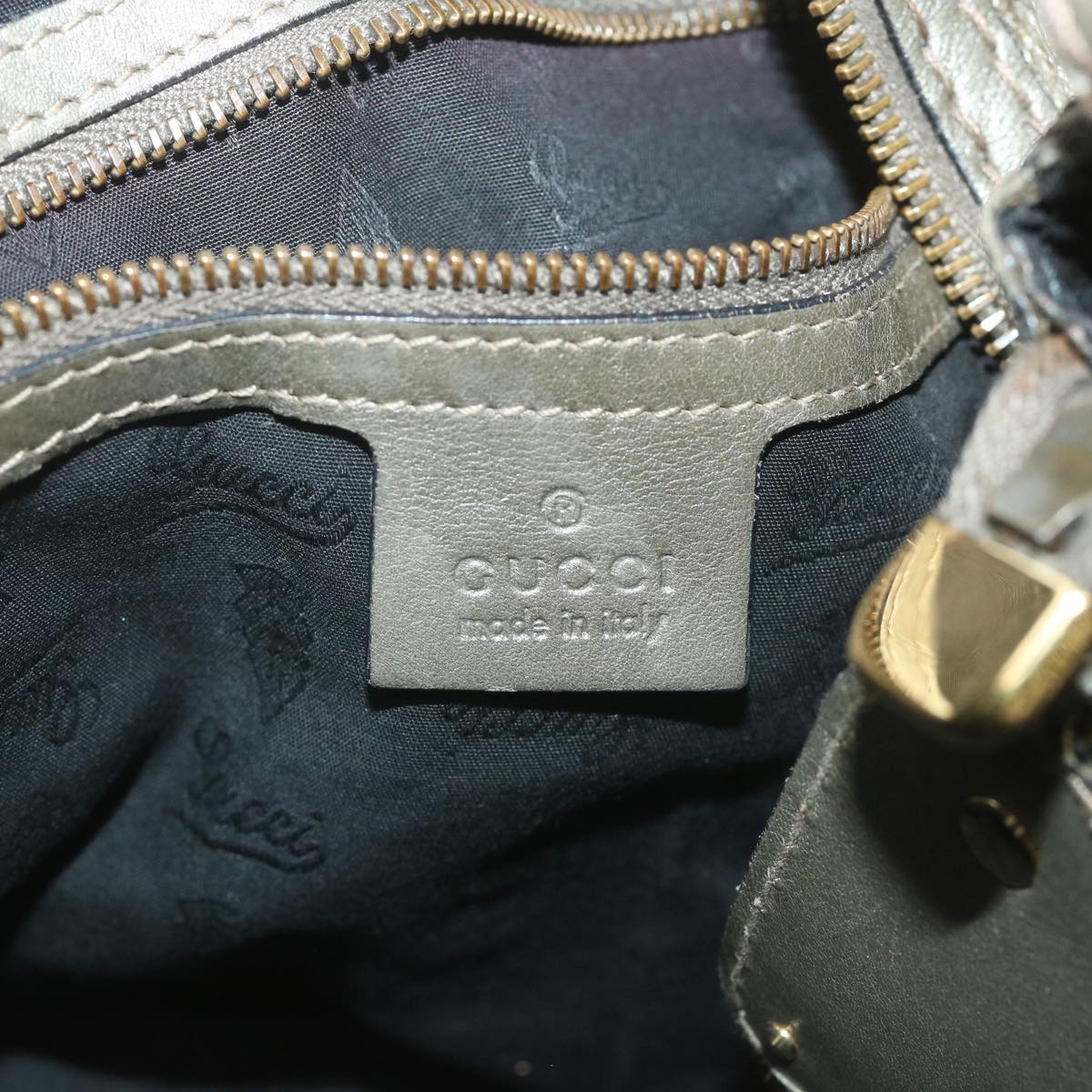 GUCCI Guccissima GG Canvas Shoulder Bag Leather Brown 211966 yk9084