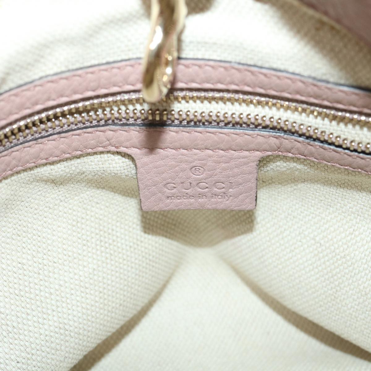 GUCCI Soho Chain Shoulder Bag Leather Pink 308982 yk9135