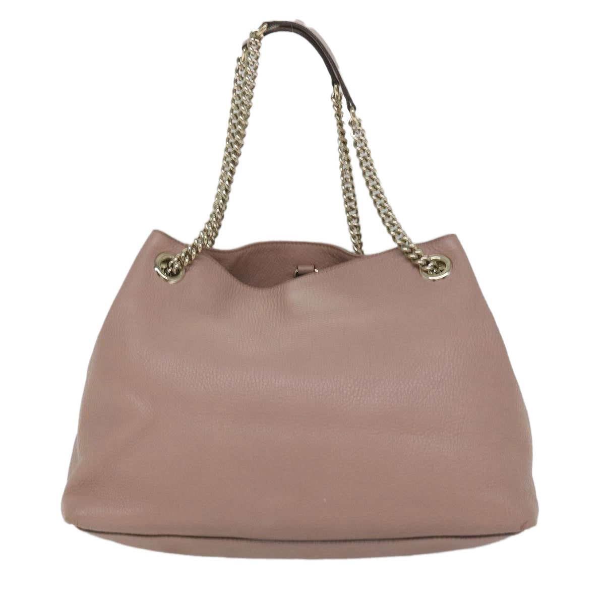 GUCCI Soho Chain Shoulder Bag Leather Pink 308982 yk9135