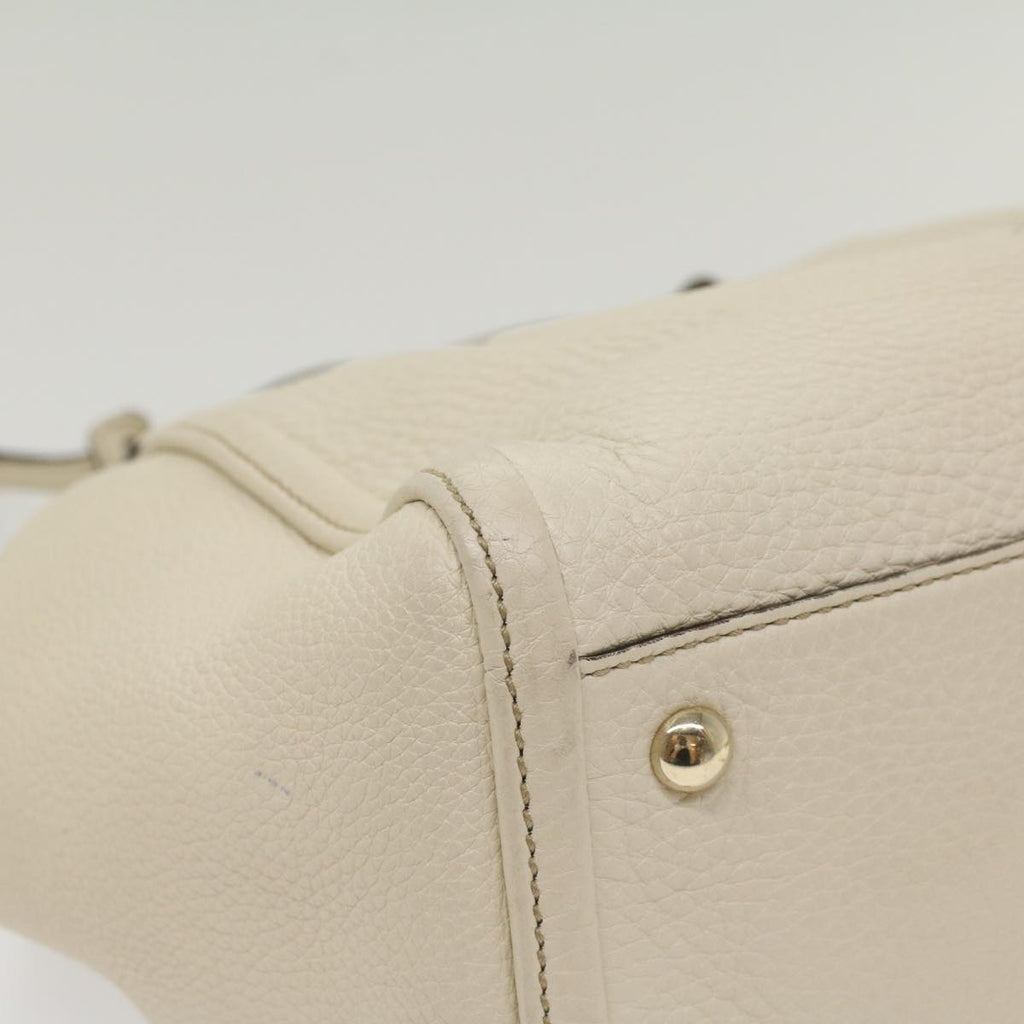 GUCCI Soho Hand Bag Leather 2way White 336751 yk9136