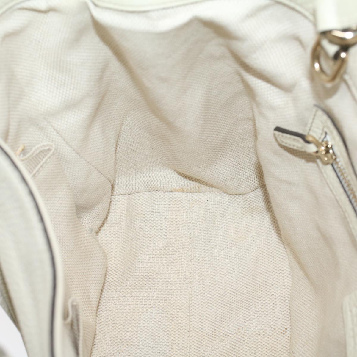 GUCCI Soho Hand Bag Leather 2way White 336751 yk9136