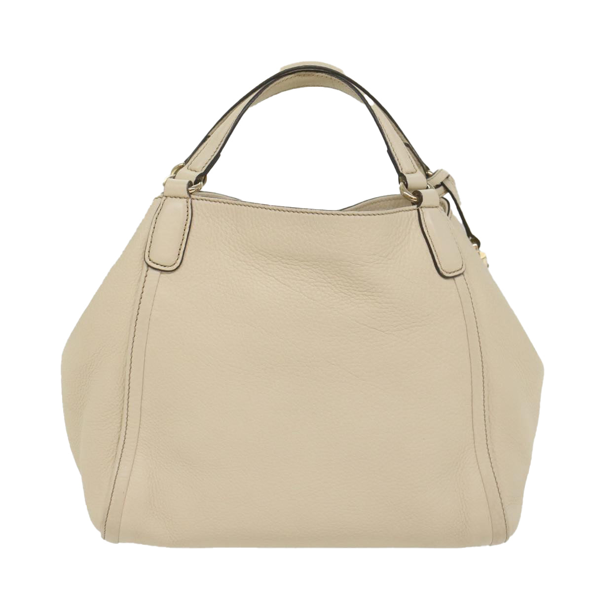 GUCCI Soho Hand Bag Leather 2way White 336751 yk9136
