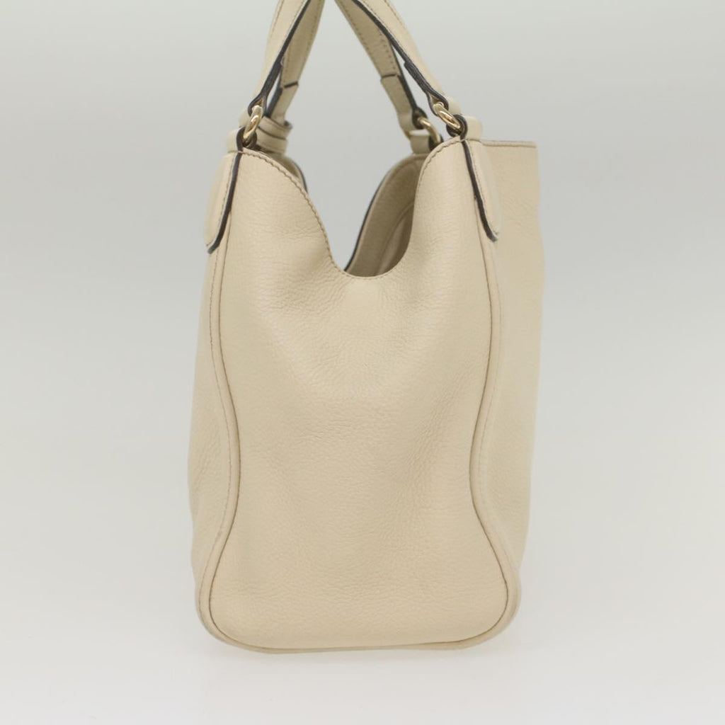 GUCCI Soho Hand Bag Leather 2way White 336751 yk9136
