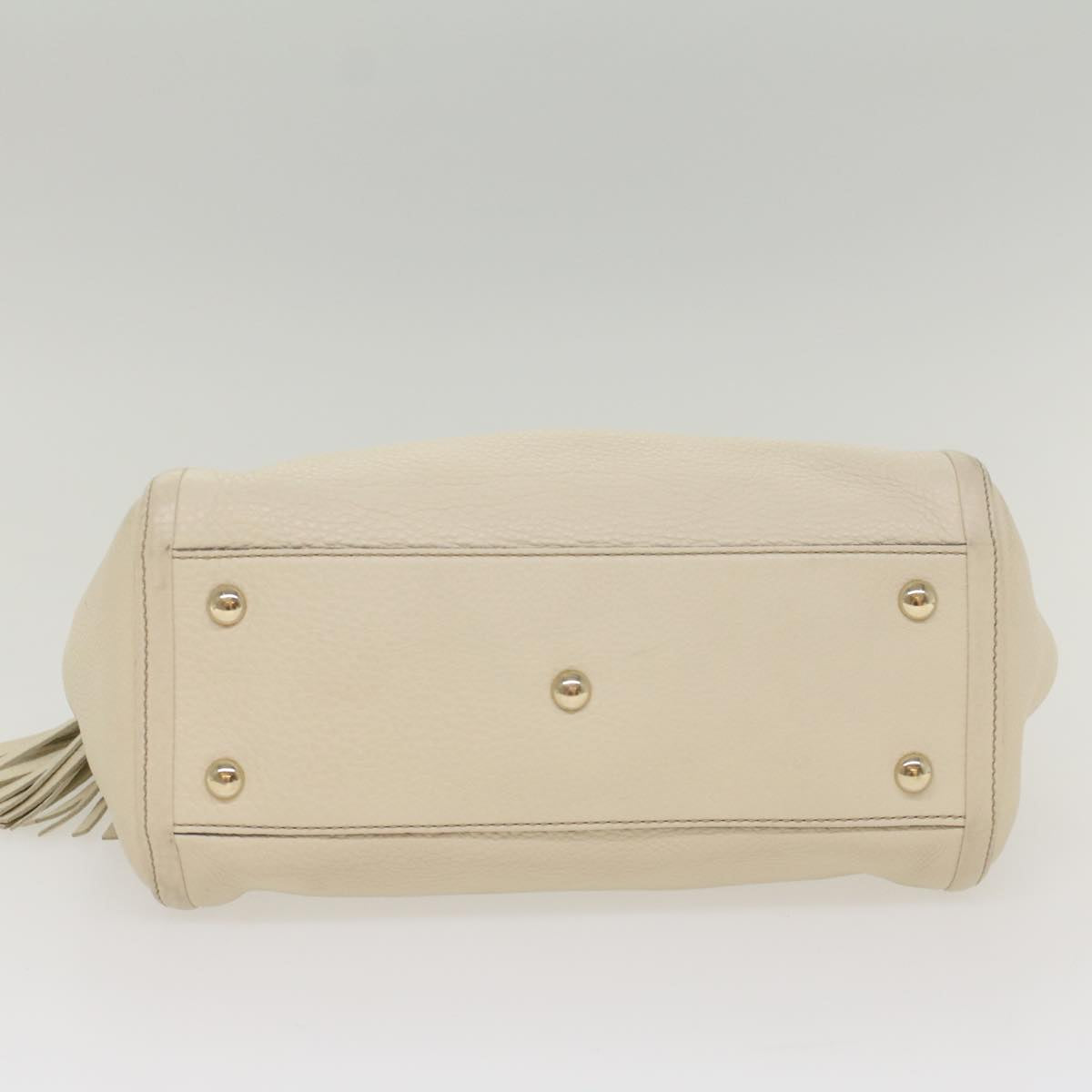 GUCCI Soho Hand Bag Leather 2way White 336751 yk9136