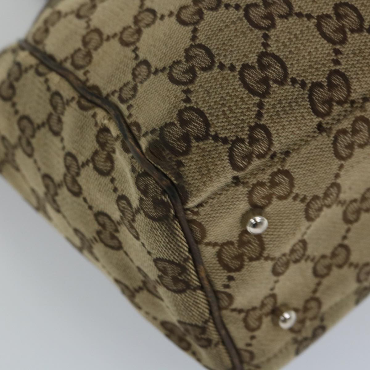 GUCCI GG Canvas Web Sherry Line Tote Bag Beige Red Green 145810 yk9155