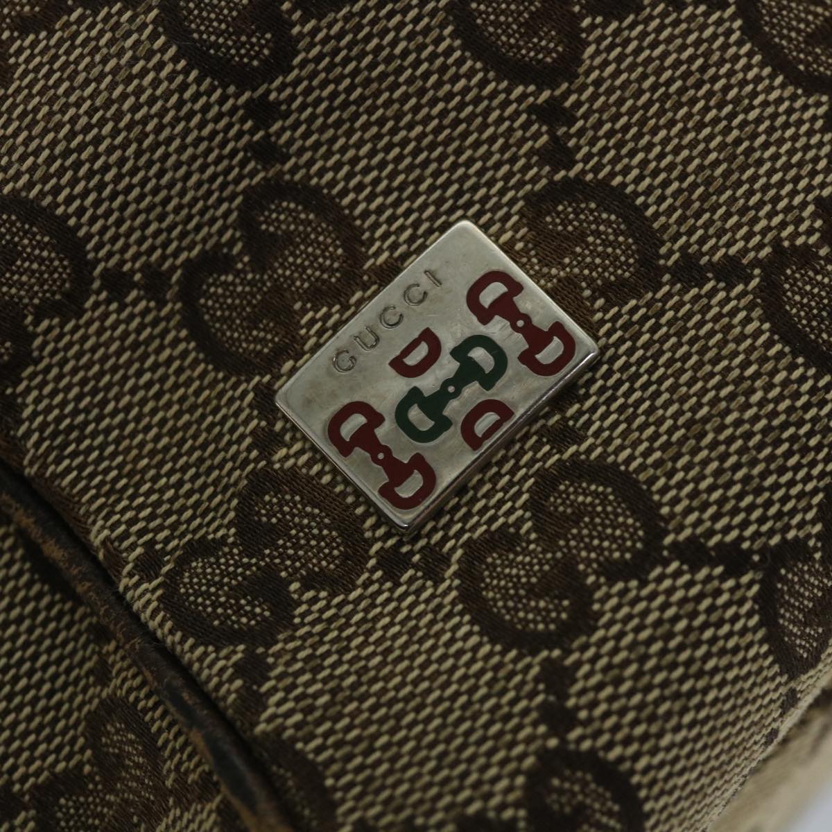 GUCCI GG Canvas Web Sherry Line Tote Bag Beige Red Green 145810 yk9155