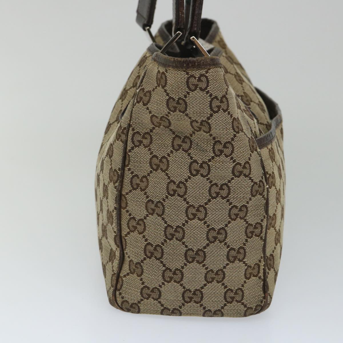 GUCCI GG Canvas Web Sherry Line Tote Bag Beige Red Green 145810 yk9155