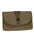 GUCCI GG Supreme Web Sherry Line Clutch Bag Beige Red 89 01 031 yk9173