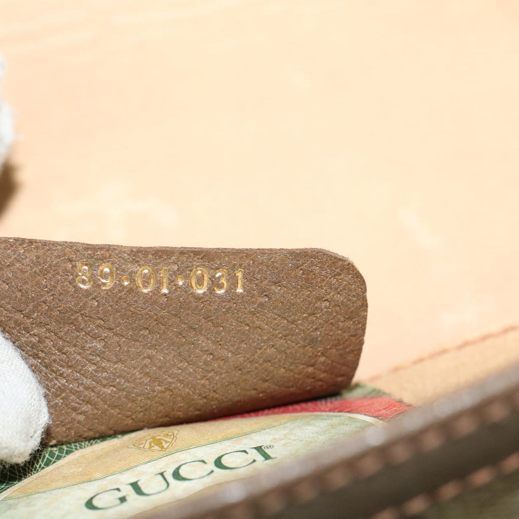 GUCCI GG Supreme Web Sherry Line Clutch Bag Beige Red 89 01 031 yk9173