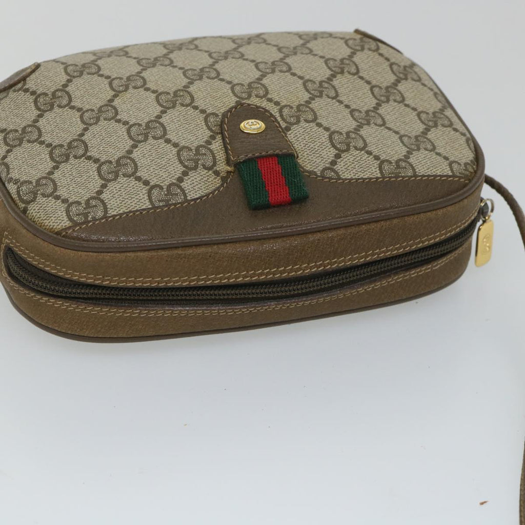 GUCCI GG Supreme Web Sherry Line Shoulder Bag Red Beige 89 02 066 yk9197