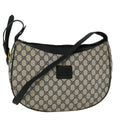 GUCCI GG Canvas Shoulder Bag PVC Leather Navy yk9202