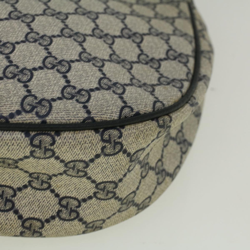 GUCCI GG Canvas Shoulder Bag PVC Leather Navy yk9202