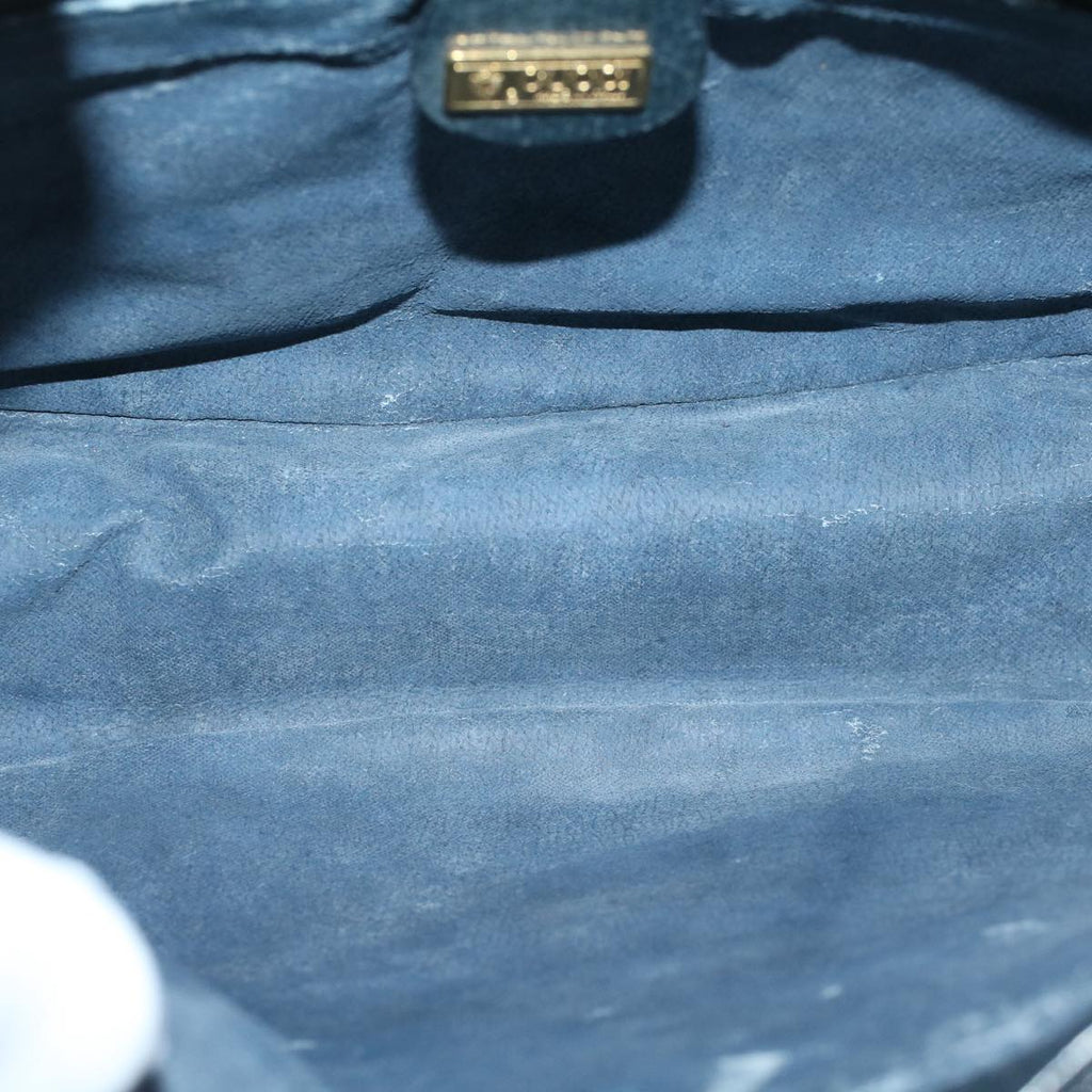 GUCCI GG Canvas Shoulder Bag PVC Leather Navy yk9202