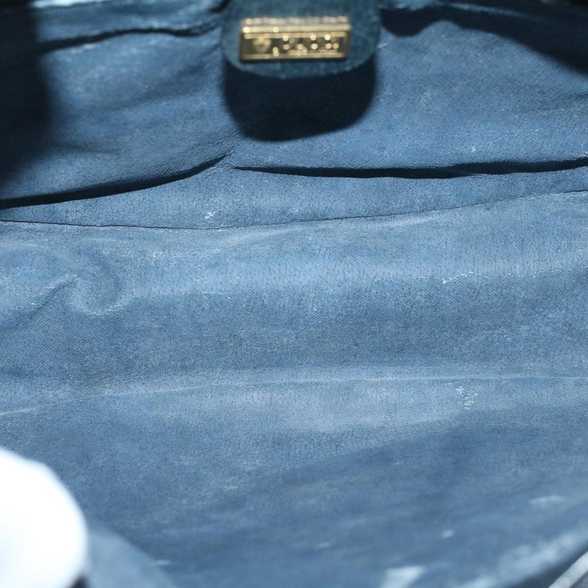 GUCCI GG Canvas Shoulder Bag PVC Leather Navy yk9202
