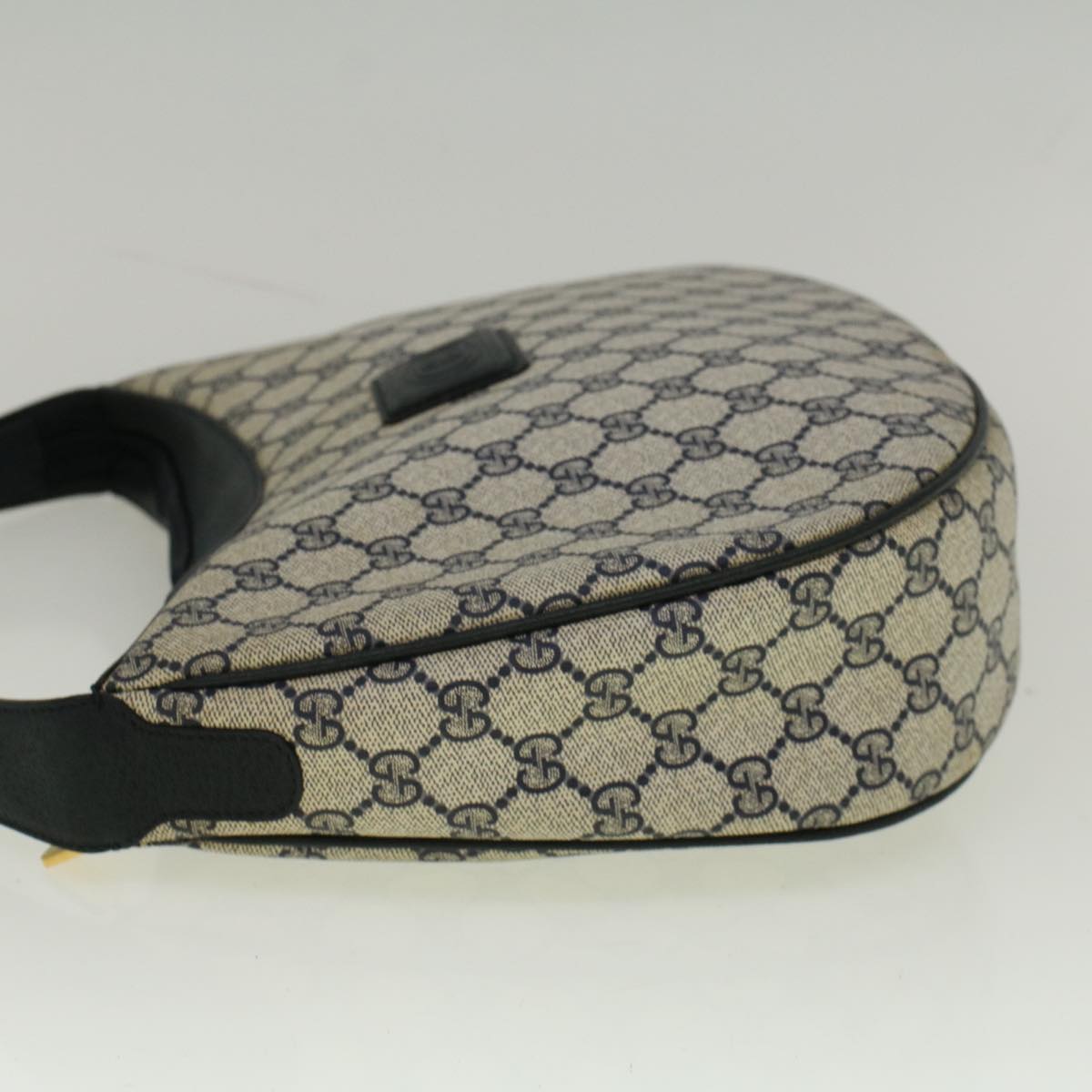 GUCCI GG Canvas Shoulder Bag PVC Leather Navy yk9202