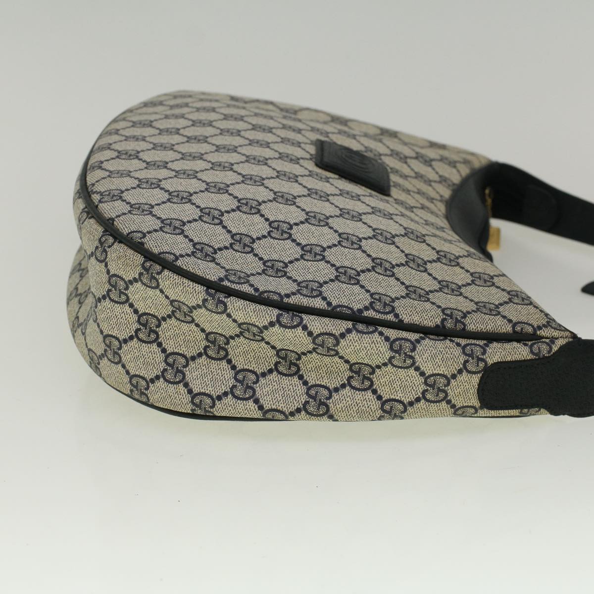 GUCCI GG Canvas Shoulder Bag PVC Leather Navy yk9202