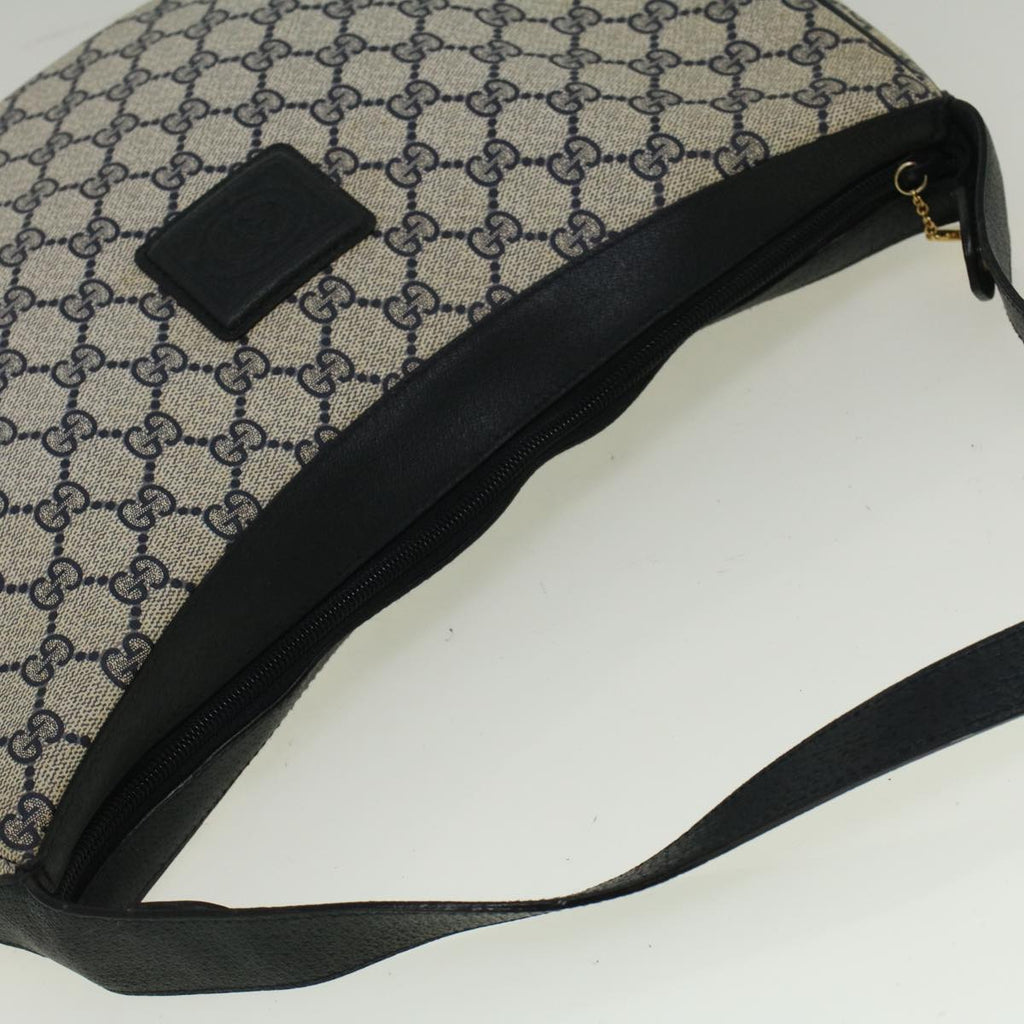 GUCCI GG Canvas Shoulder Bag PVC Leather Navy yk9202