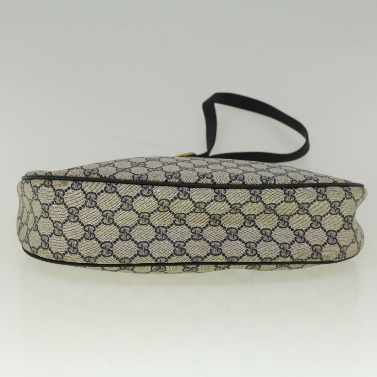 GUCCI GG Canvas Shoulder Bag PVC Leather Navy yk9202