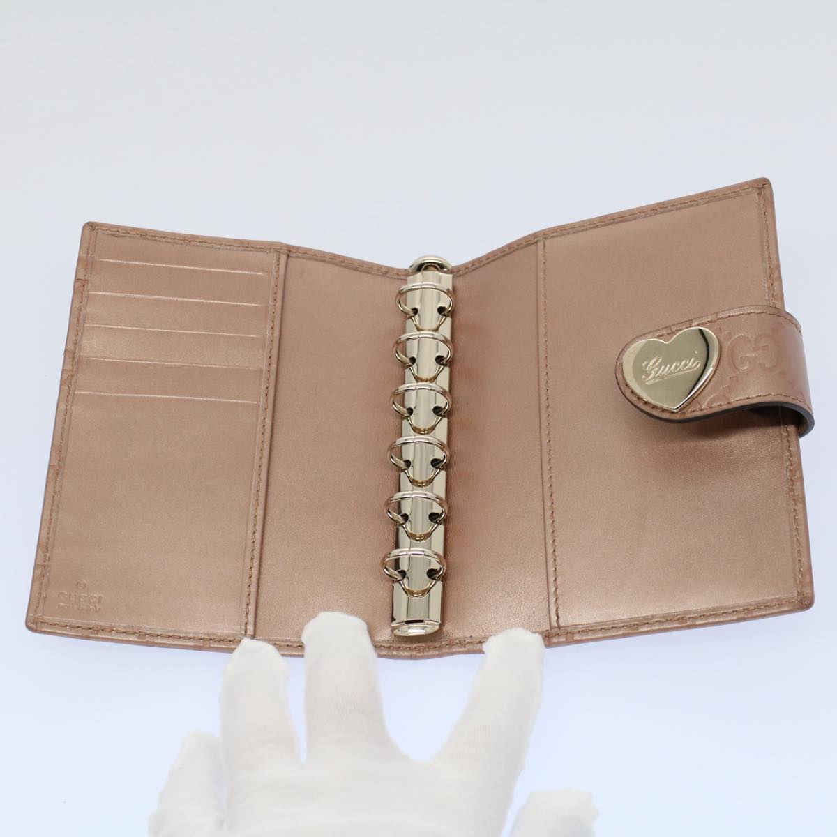 GUCCI GG Canvas Guccissima Day Planner Cover Pink 245946 yk9203