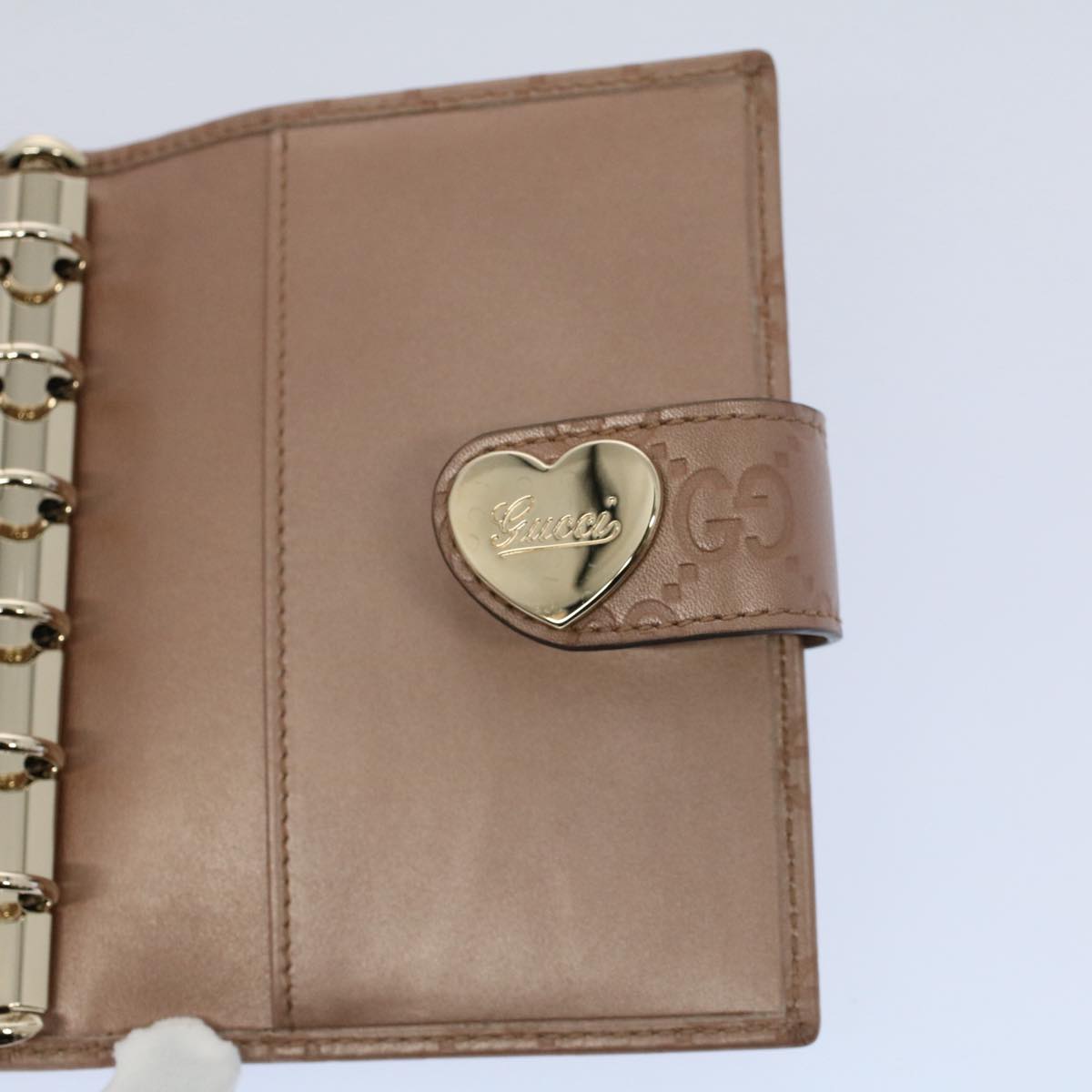 GUCCI GG Canvas Guccissima Day Planner Cover Pink 245946 yk9203