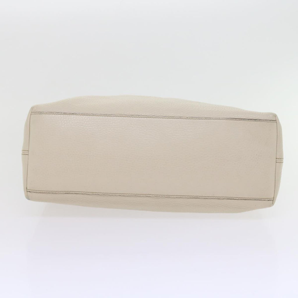 GUCCI Chain Soho Shoulder Bag Leather White 308982 yk9223