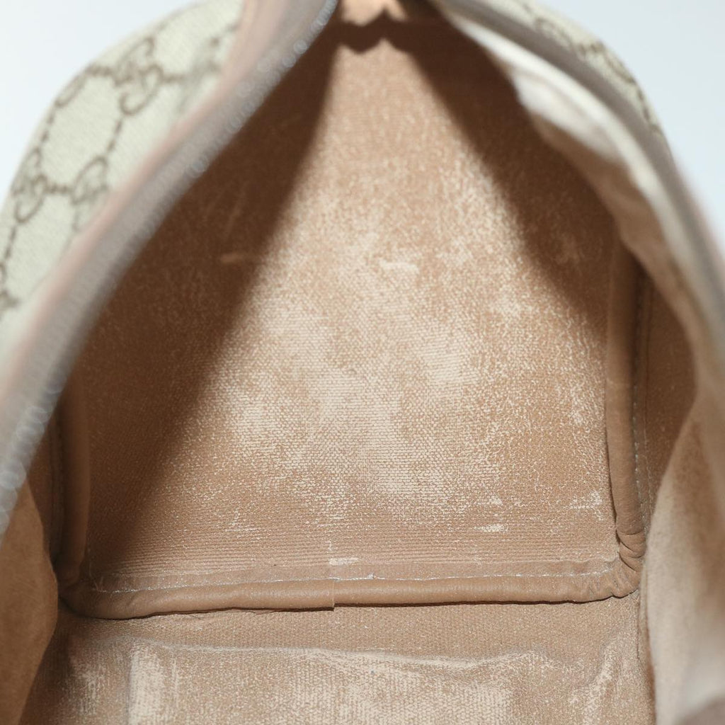 GUCCI GG Supreme Boston Bag PVC Leather Beige 002 123 6842 yk9238
