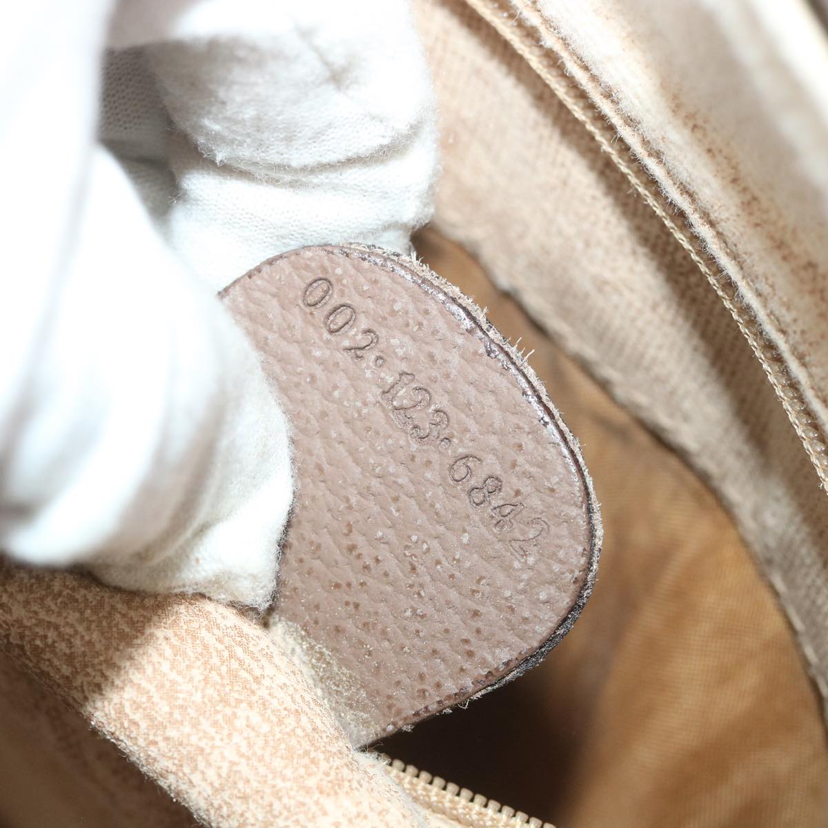 GUCCI GG Supreme Boston Bag PVC Leather Beige 002 123 6842 yk9238